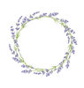 Lavendar Circle Frame Image